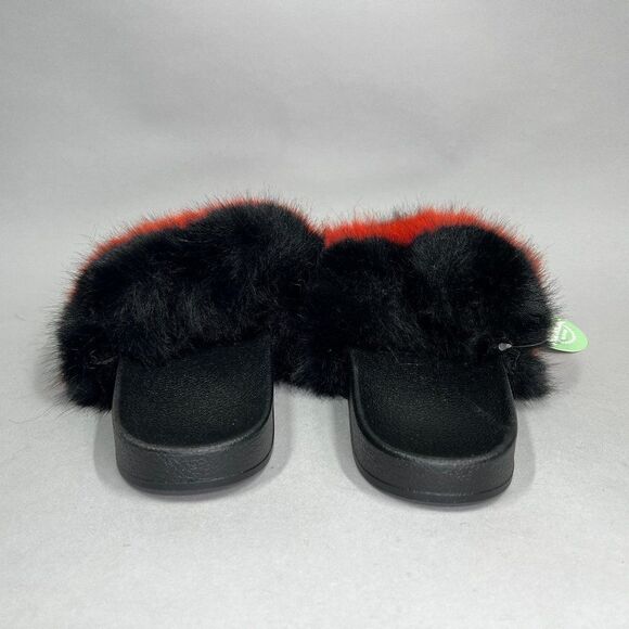 Funky Monkey Women's Size 10 Faux Fur Slide Sandals - Picture 5 of 8